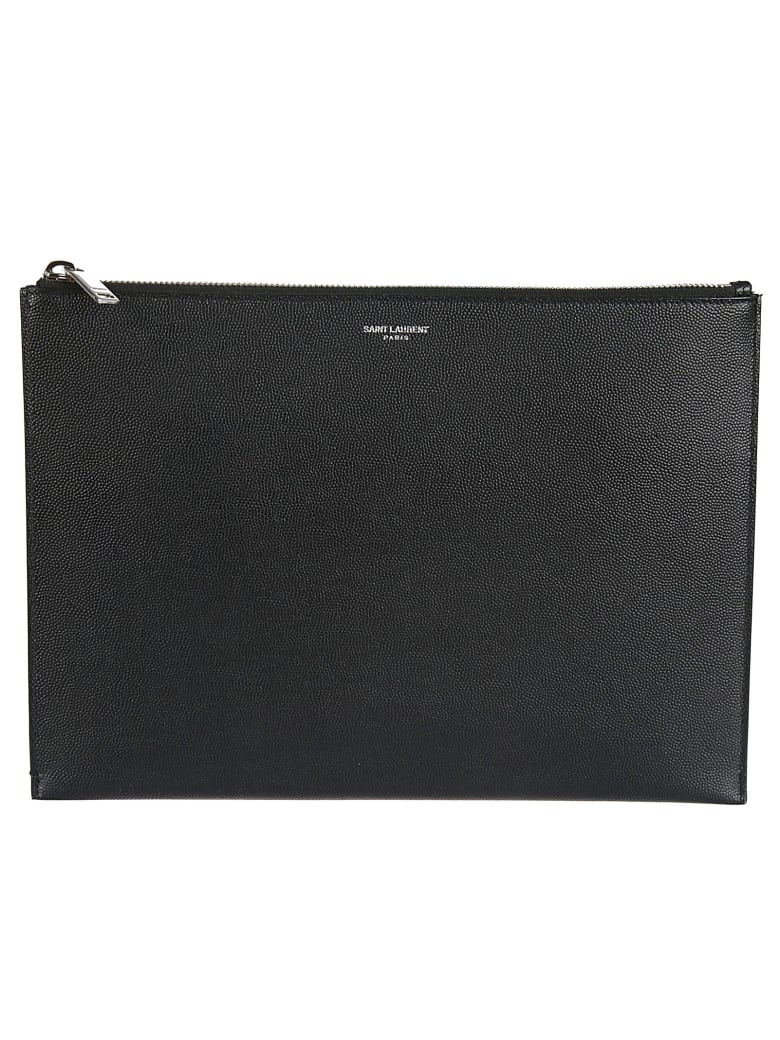 Saint Laurent I-pad Rider Clutch - Black