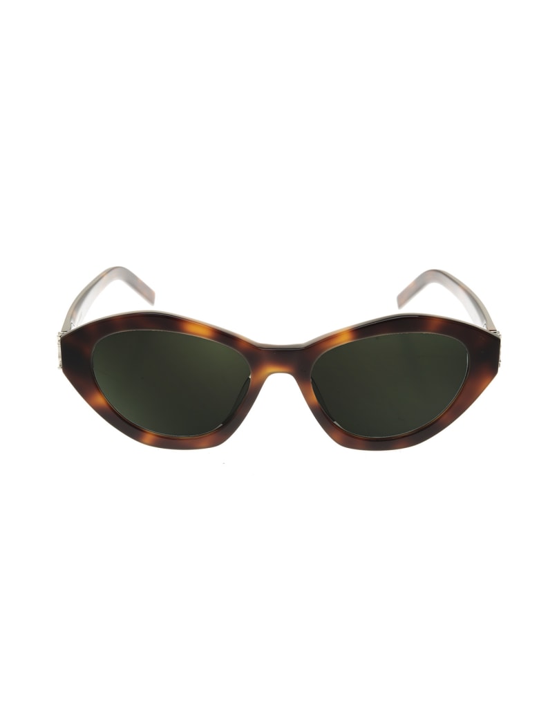 Saint Laurent Light Havana Sl M60 Sunglasses - Havana green