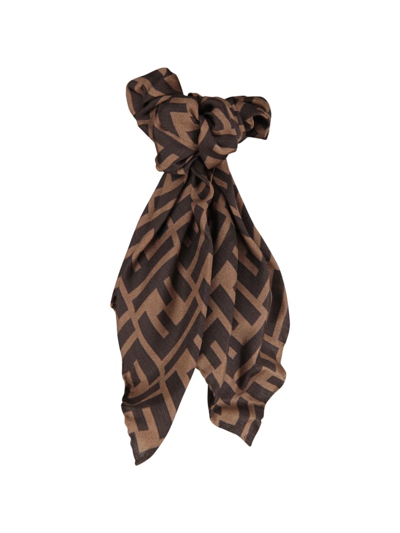 Fendi Brown Hairband For Girl - Brown