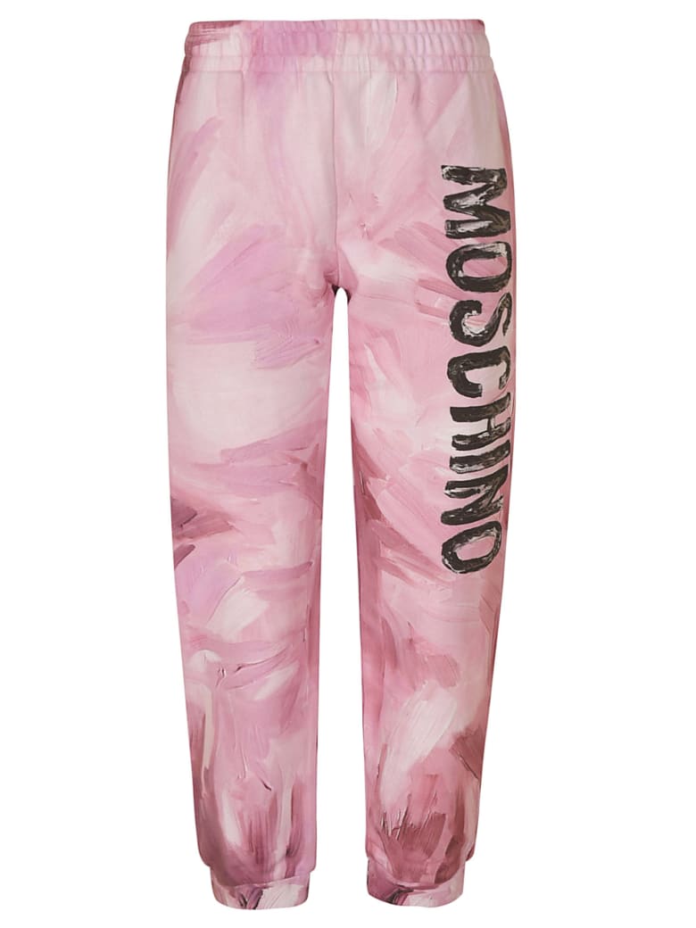 Moschino Logo Print Trousers - Pink