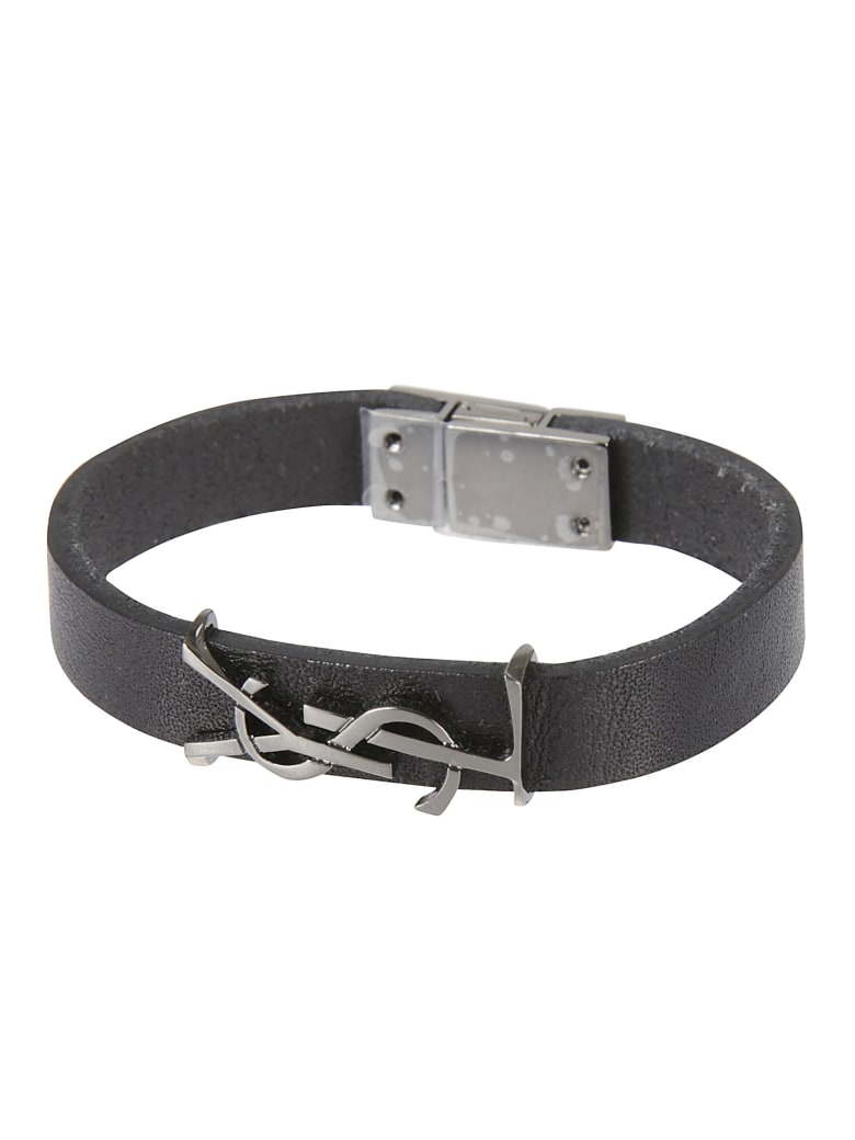 Saint Laurent Logo Bracelet - Black