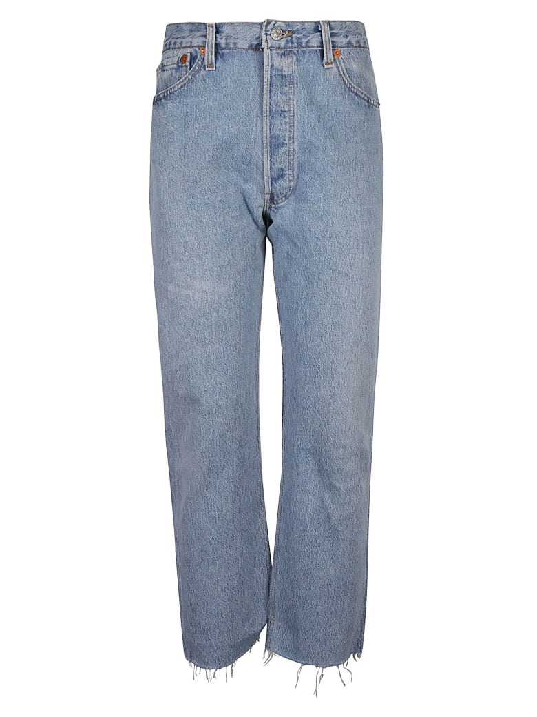 RE/DONE Ultra High Rise Stove Pipe Jeans - Indigo