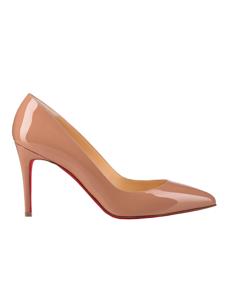 Christian Louboutin Nude Patent Leather Pumps - NUDE