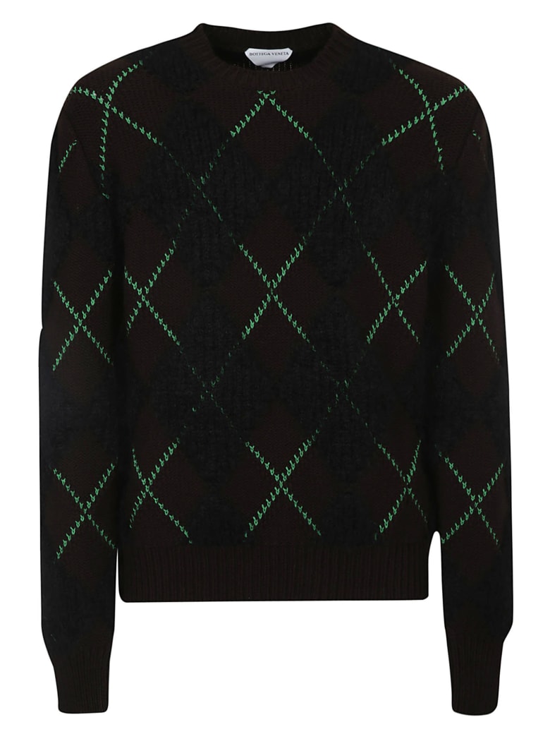 Bottega Veneta Argyle Sweater - Fon Black