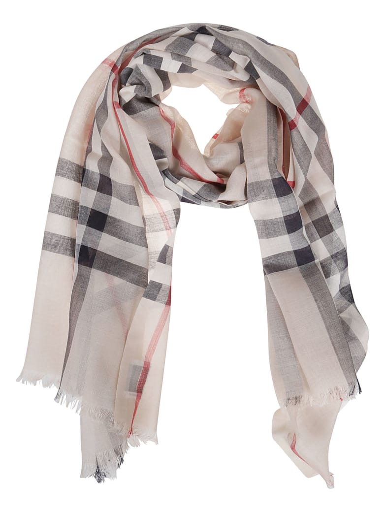 burberry giant check gauze scarf