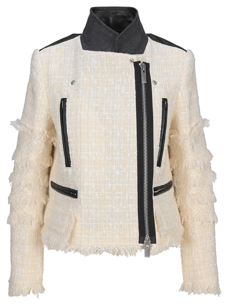 tweed biker jacket
