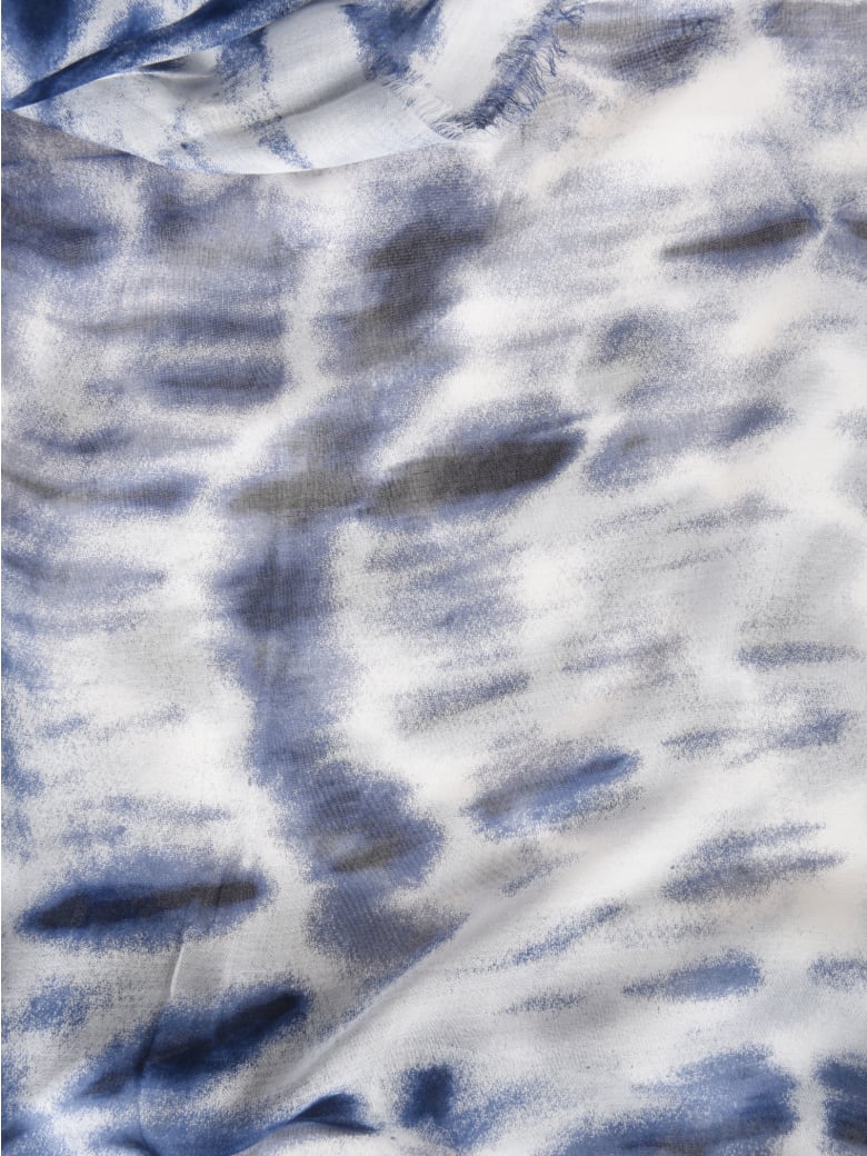 Altea All-over Printed Scarf - Blue/White