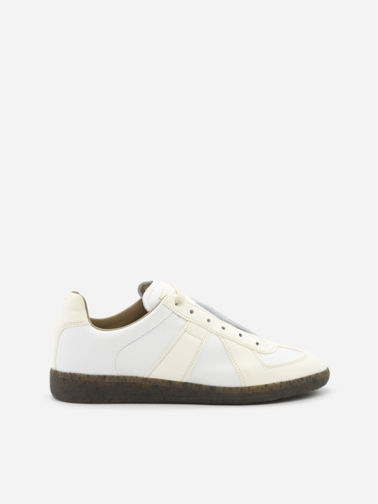 Maison Margiela Replica Leather Sneakers With Contrasting Inserts - T1003