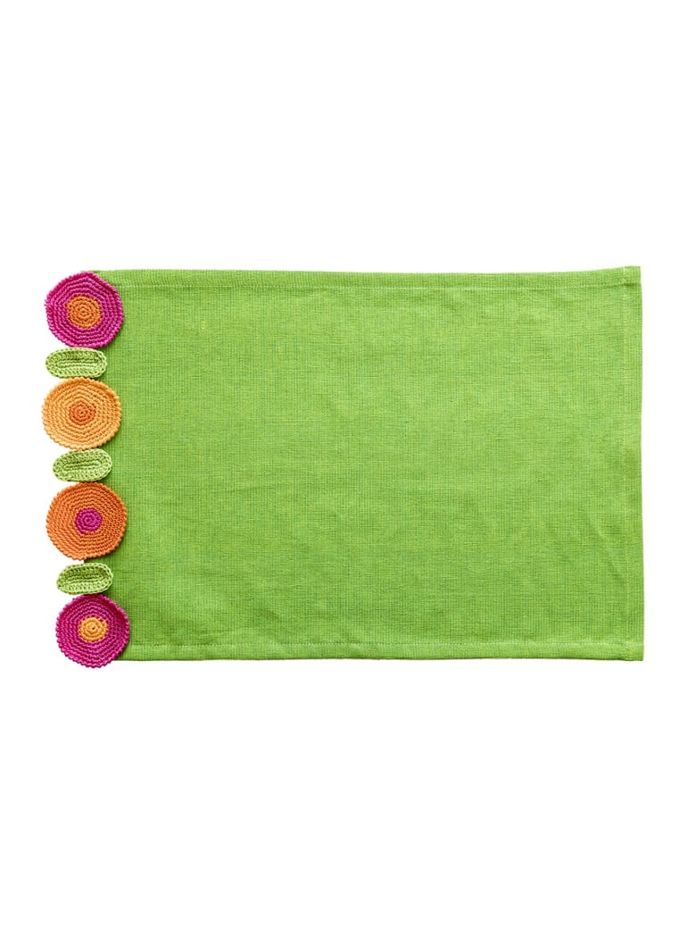 Le Botteghe su Gologone Placemats Crochet 35x45 Cm - Lime Green