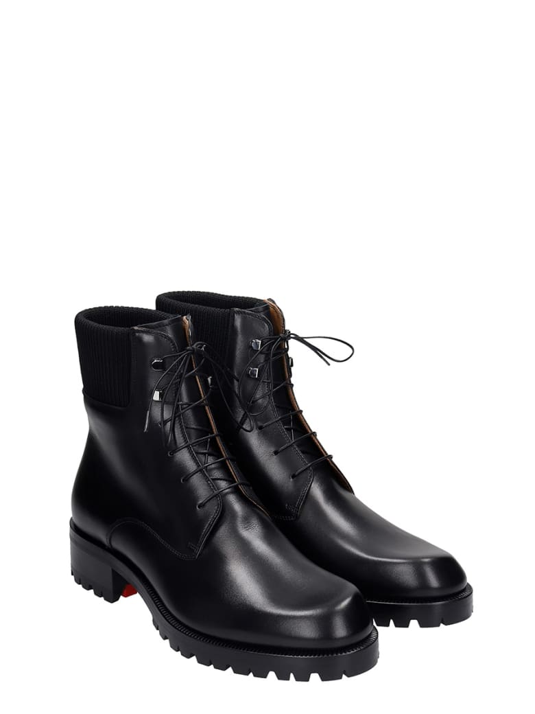 louboutin heeled combat boots