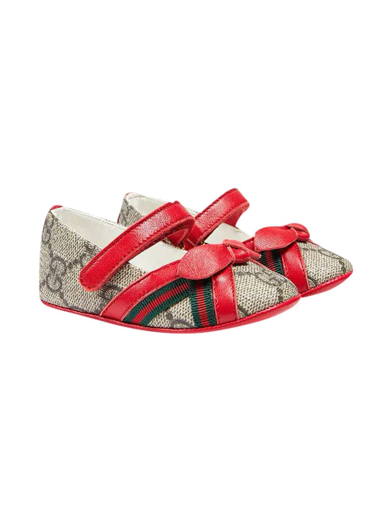 Gucci Gg Supreme Ballet Flats