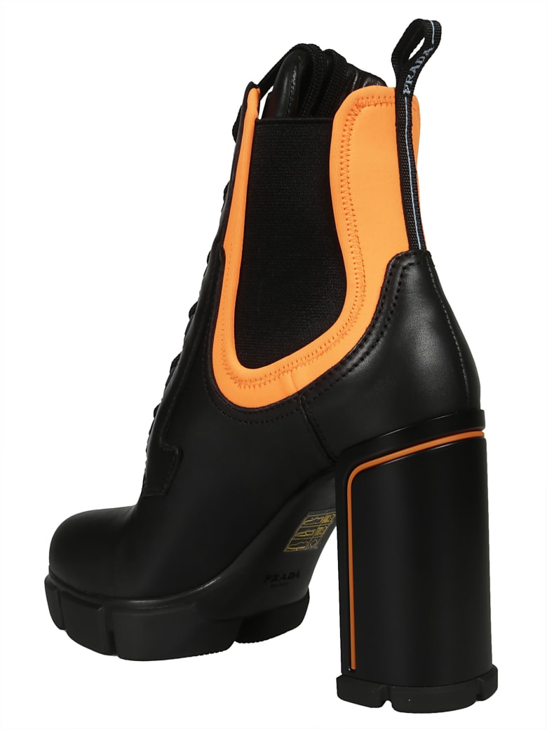 prada laced leather booties