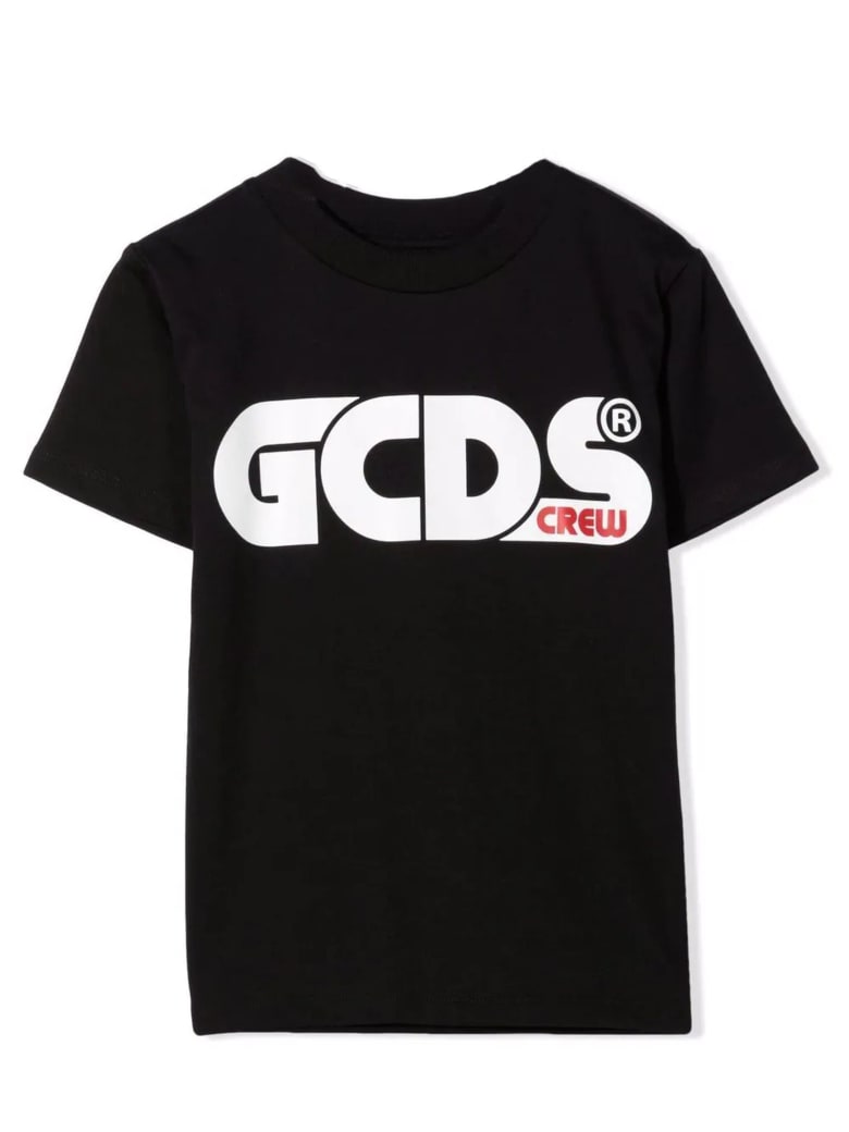 GCDS Black Cotton T-shirt - Nero