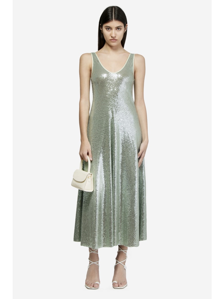 Forte_Forte Sequin Jersey Dress - Verde