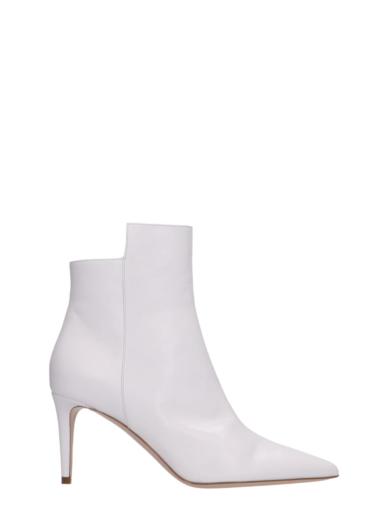 dune white ankle boots