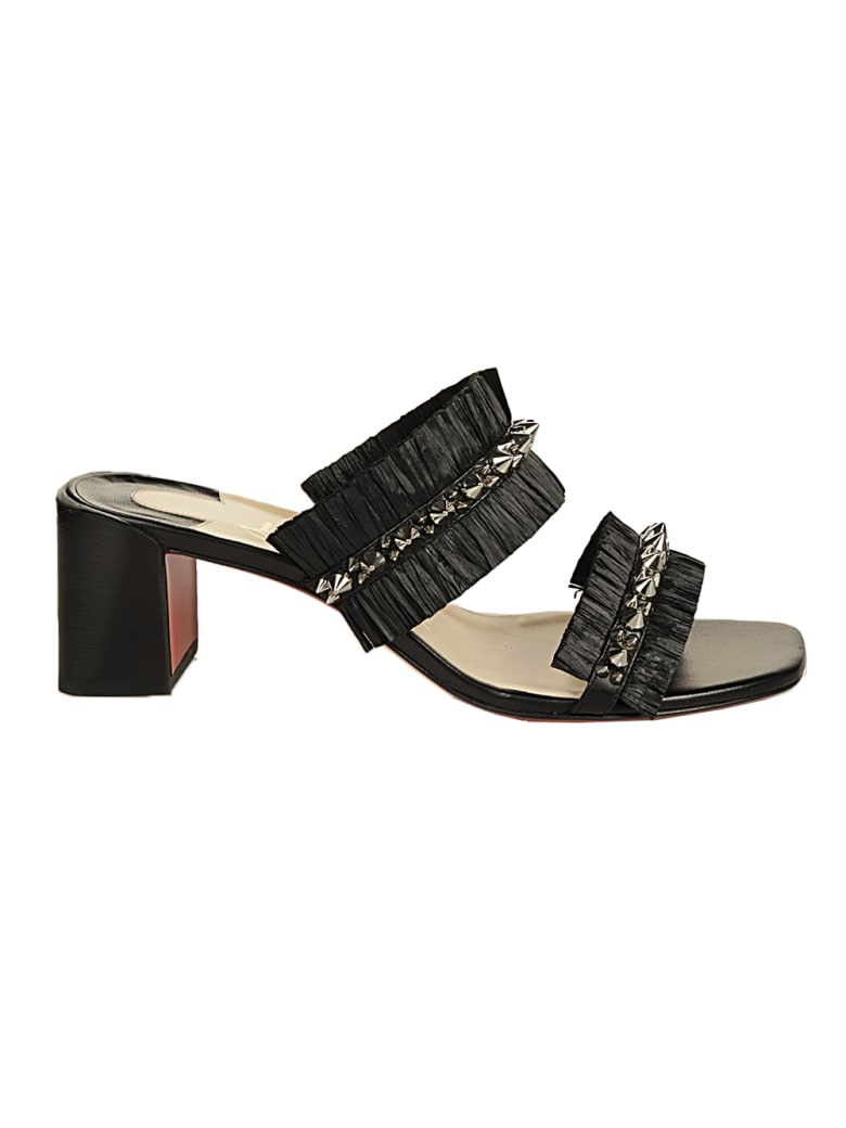 Christian Louboutin Marivodou 55 Kid/rafia/cuoio Heel - B116
