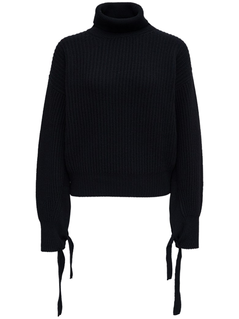 Mauro Grifoni Black Wool Sweater With Bows - Black
