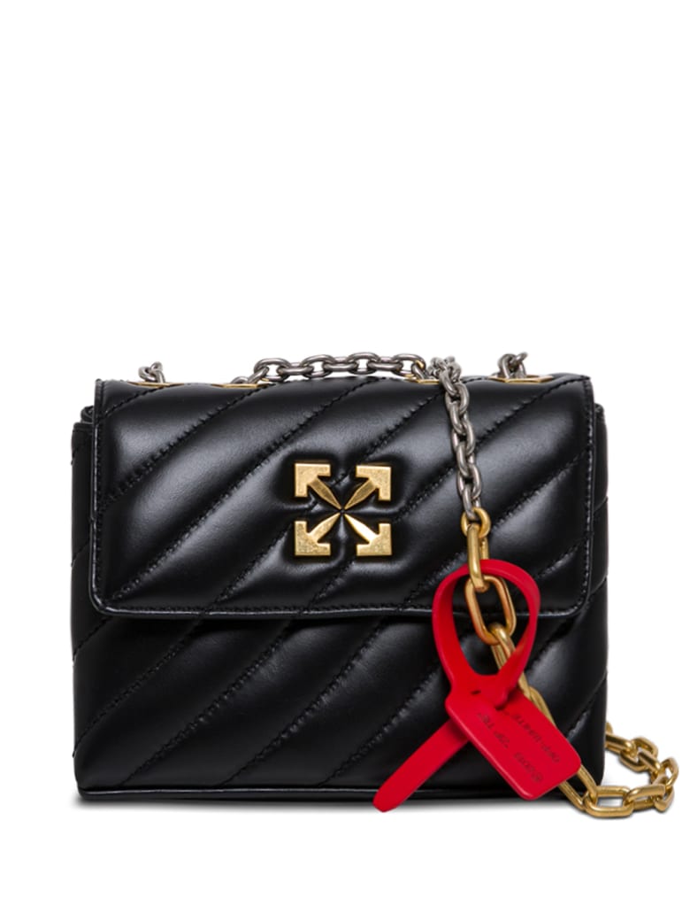 Off-White Jackhammer 24 Crossbody Bag In Quilted Leather - Black