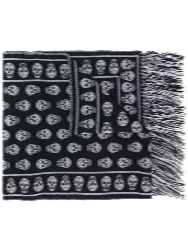 Alexander McQueen Skull Wool Scarf - Black