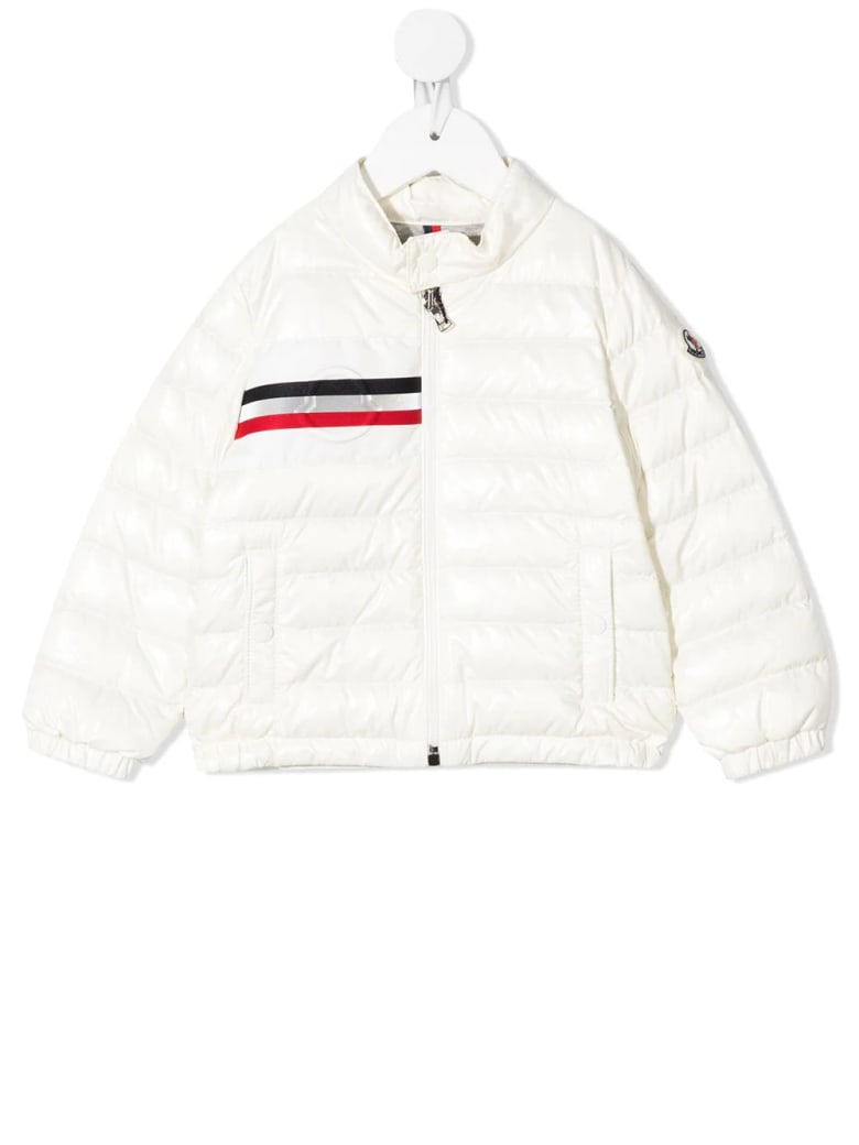 Moncler White Alipos Newborn Down Jacket