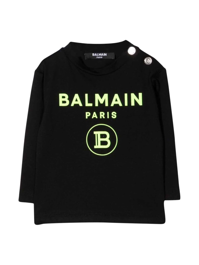 Balmain Black Newborn Sweatshirt - Nero/giallo