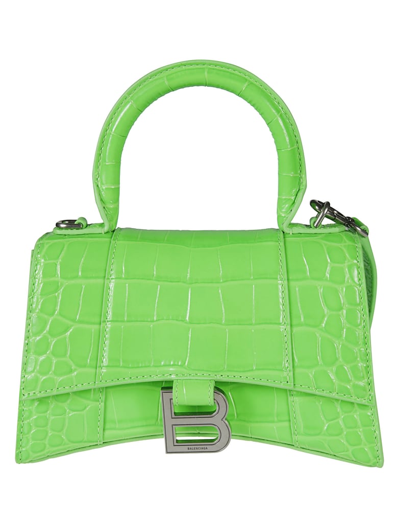 Balenciaga Croc-skin Effect Flap Shoulder Bag | italist
