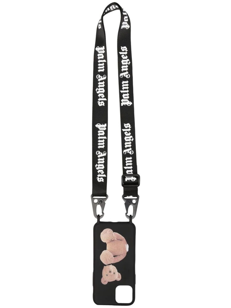 Palm Angels Black Taddy Bear Iphone 11 Pro Neck Case