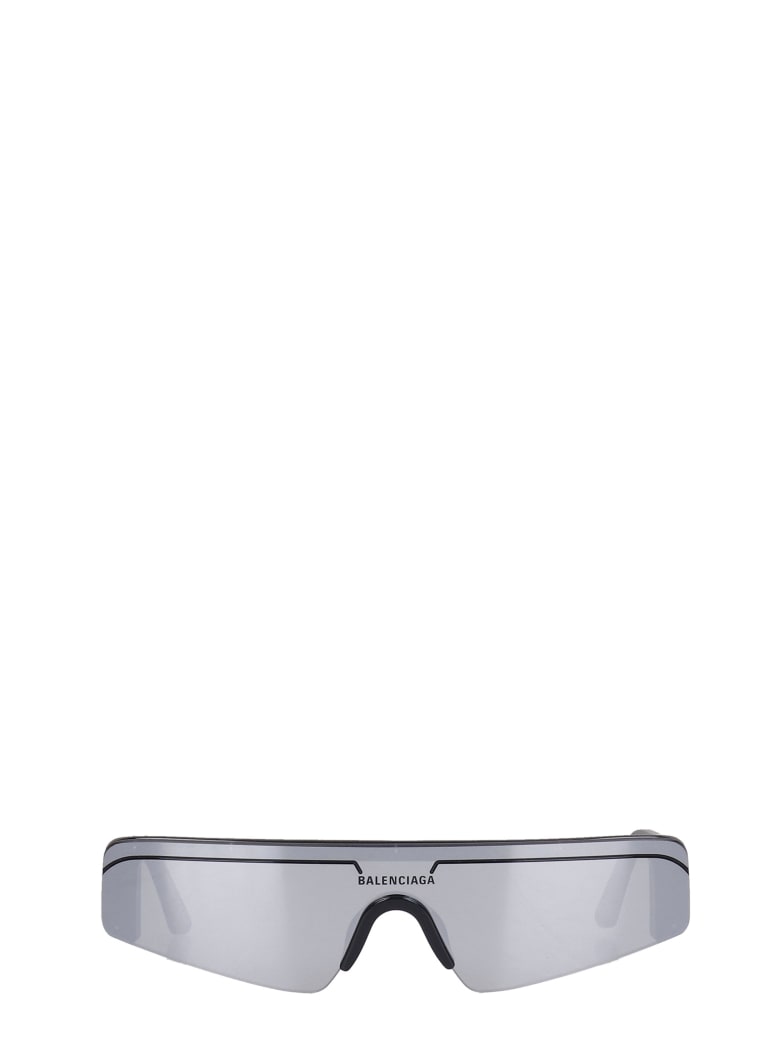 Balenciaga Ski React Sunglasses In Silver Acetate - silver