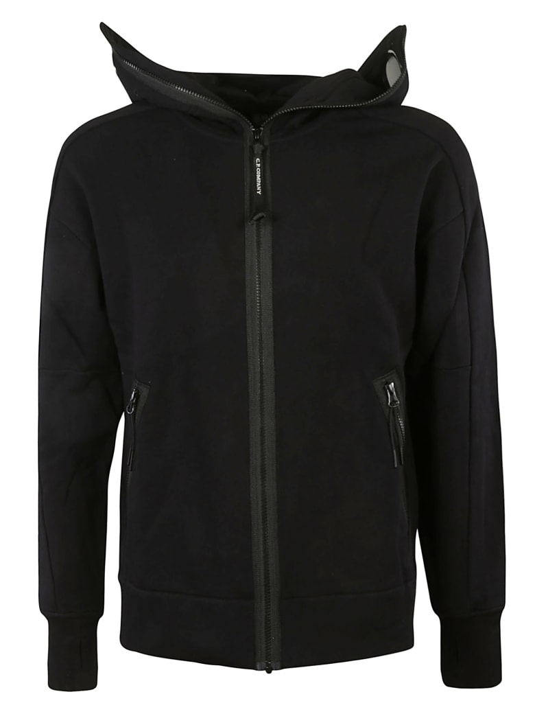 cp company open hooded sweatshirt