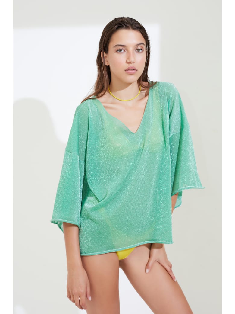 Antonella Rizza Caftano Gemini - Mint Gold