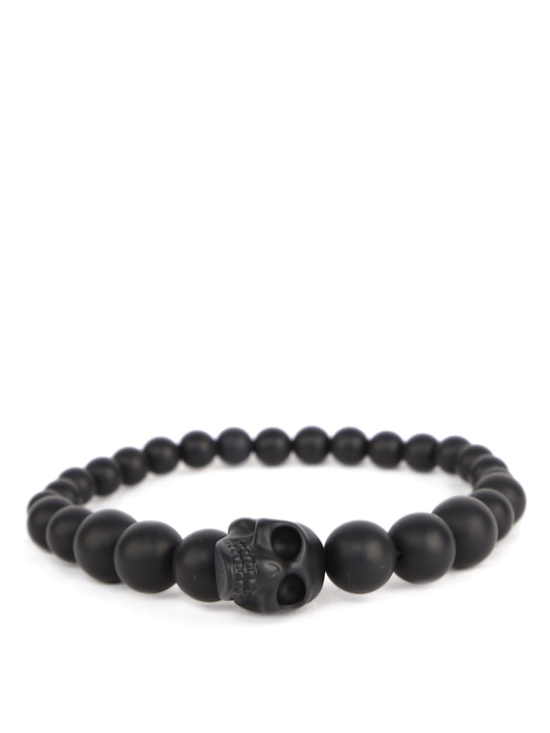 Alexander McQueen Black Resin Skull Bracelet - Black