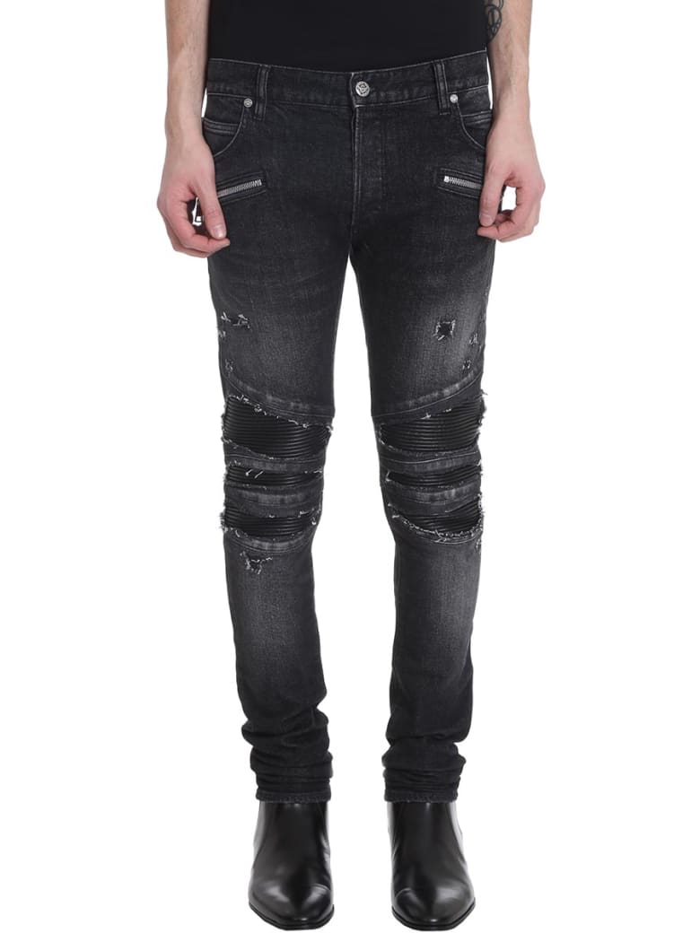 Balmain Jeans In Black Denim | italist, ALWAYS LIKE A SALE