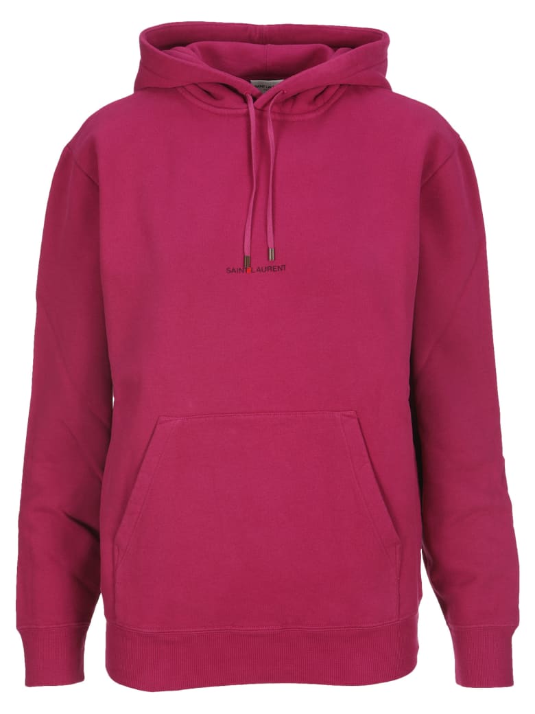 Saint Laurent Classic Logo Hoodie - FUCHSIA
