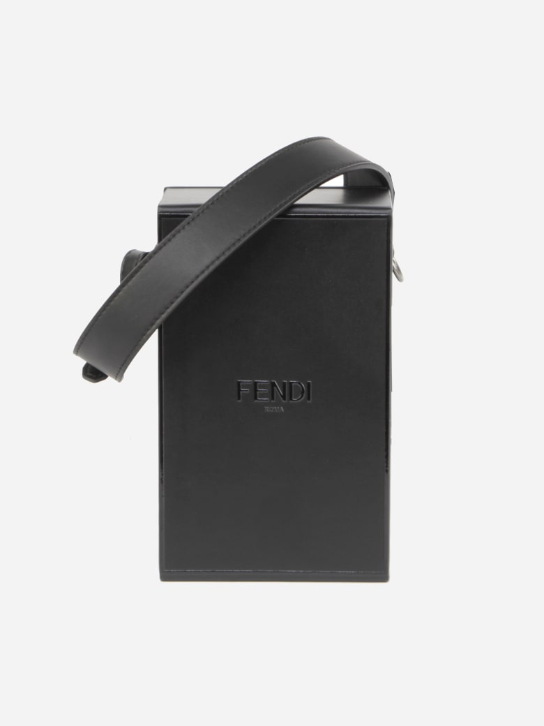 Fendi Vertical Box Bag In Smooth Leather - Black