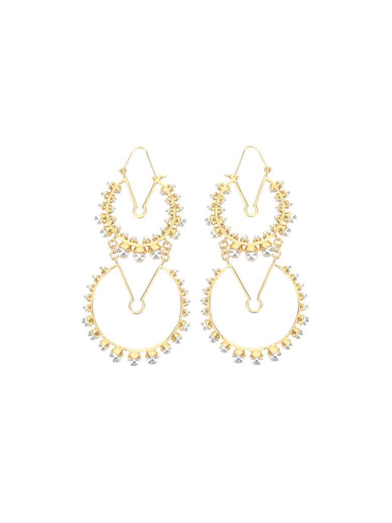 Patou Double Circle Earrings - GOLD SILVER (Gold)