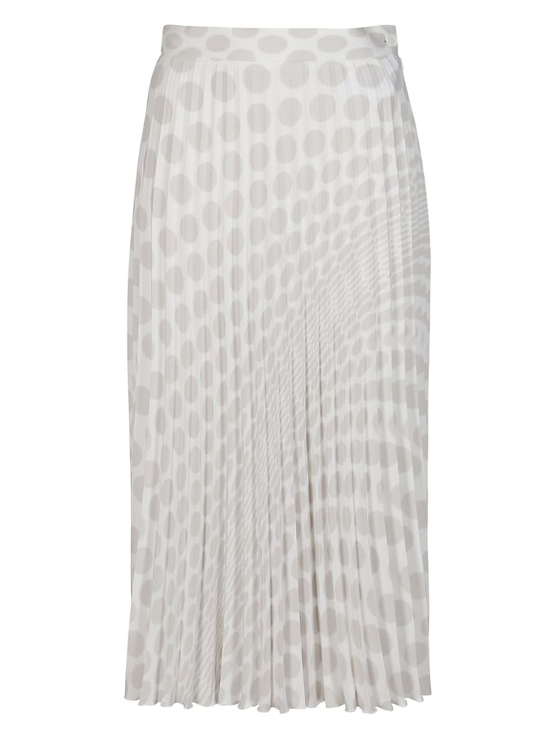 MM6 Maison Margiela White And Navy Viscose Skirt - Bianco