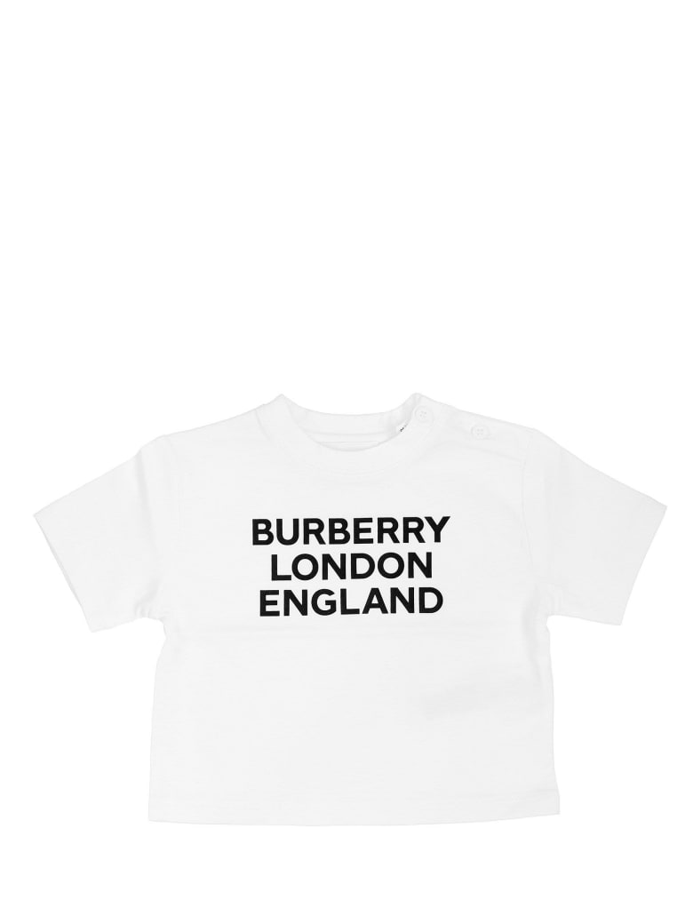 Burberry Logo Print Cotton T-shirt - White