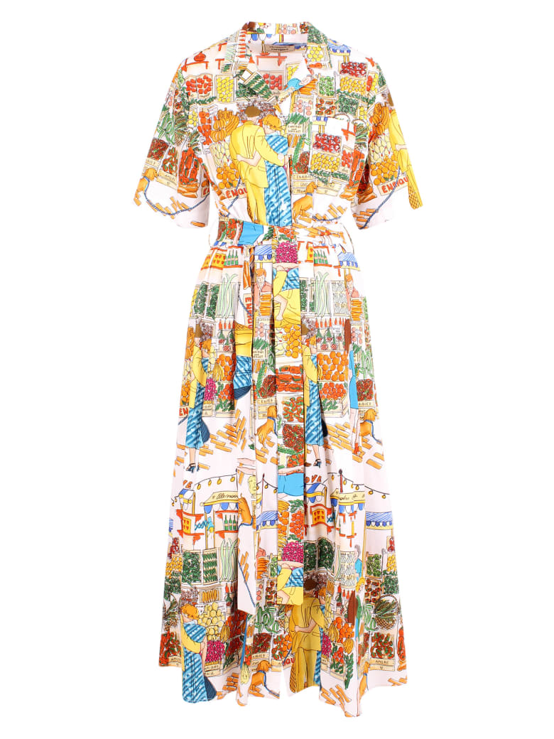 Alessandro Enriquez 'love Market' Cotton Dress - Multicolor