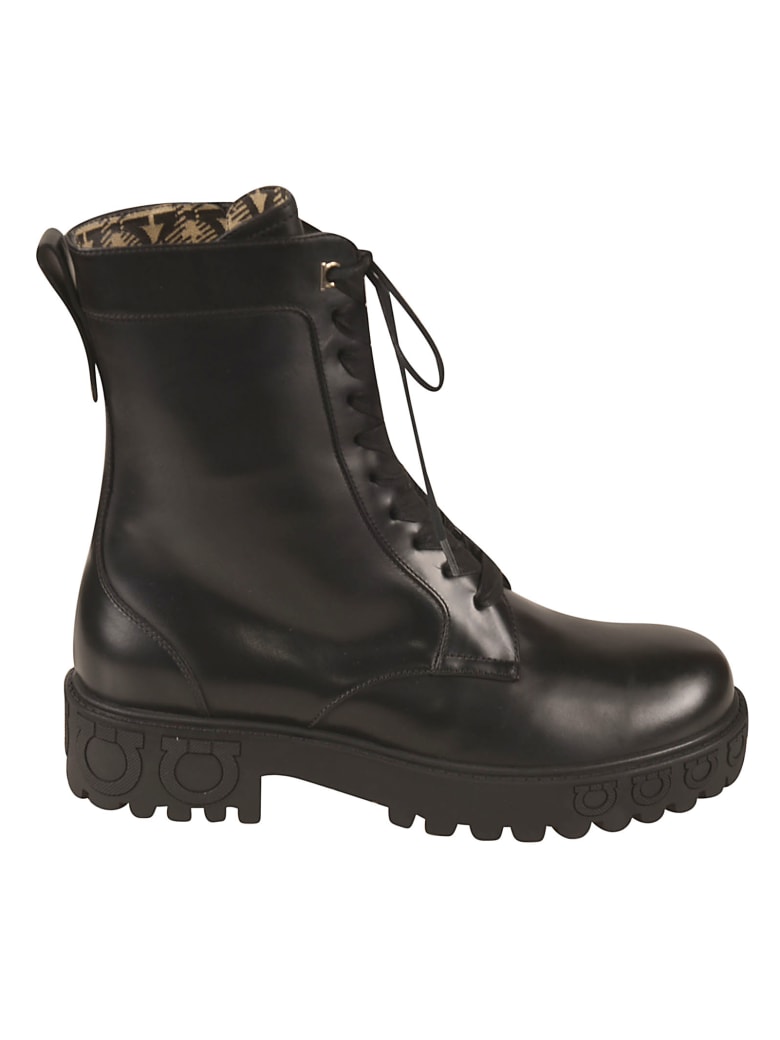 salvatore ferragamo combat boots