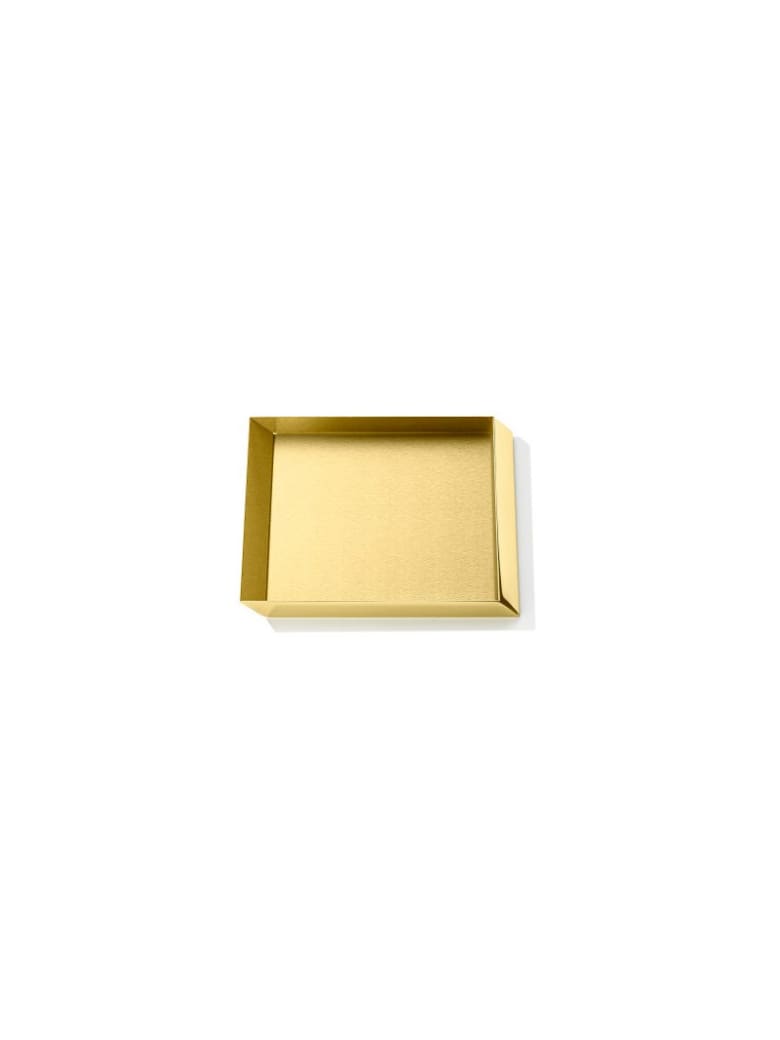 Ghidini 1961 Axonometry - Squared Small Tray Polished Brass - Polished brass