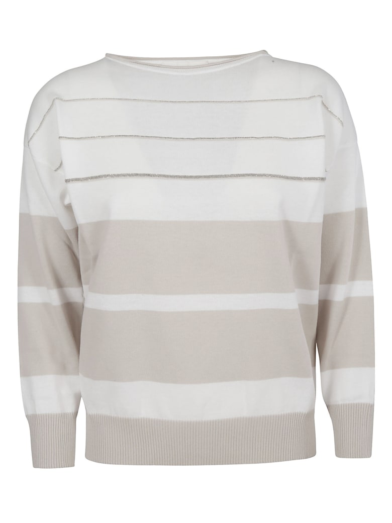 Fabiana Filippi Ribbed Stripe Sweatshirt - Bianco
