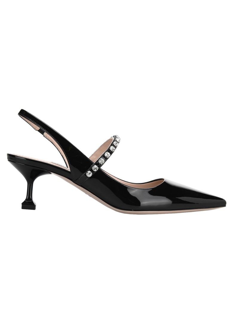 Miu Miu Patent Leather Pumps - BLACK