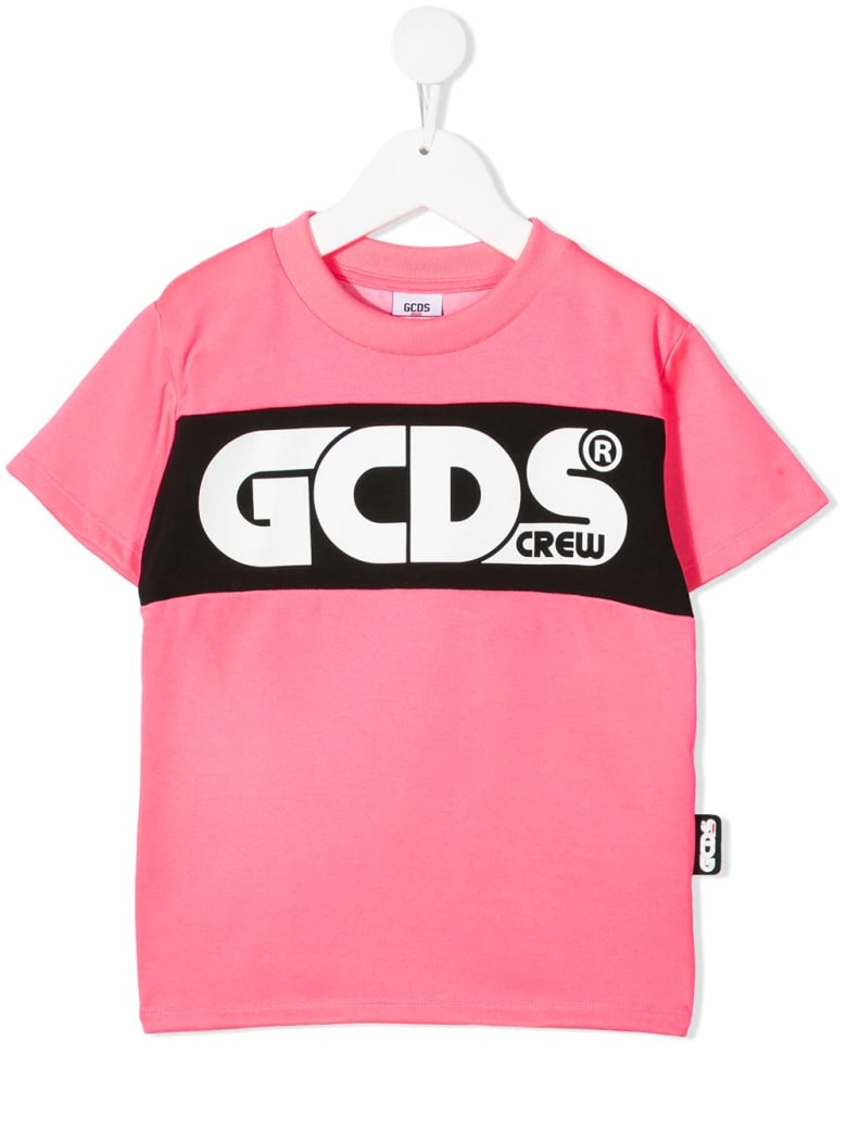 GCDS Mini Colour-block Logo T-shirt - Fucsia