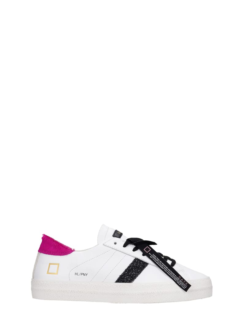 D.A.T.E. Hill Low Sneakers In White Leather - white