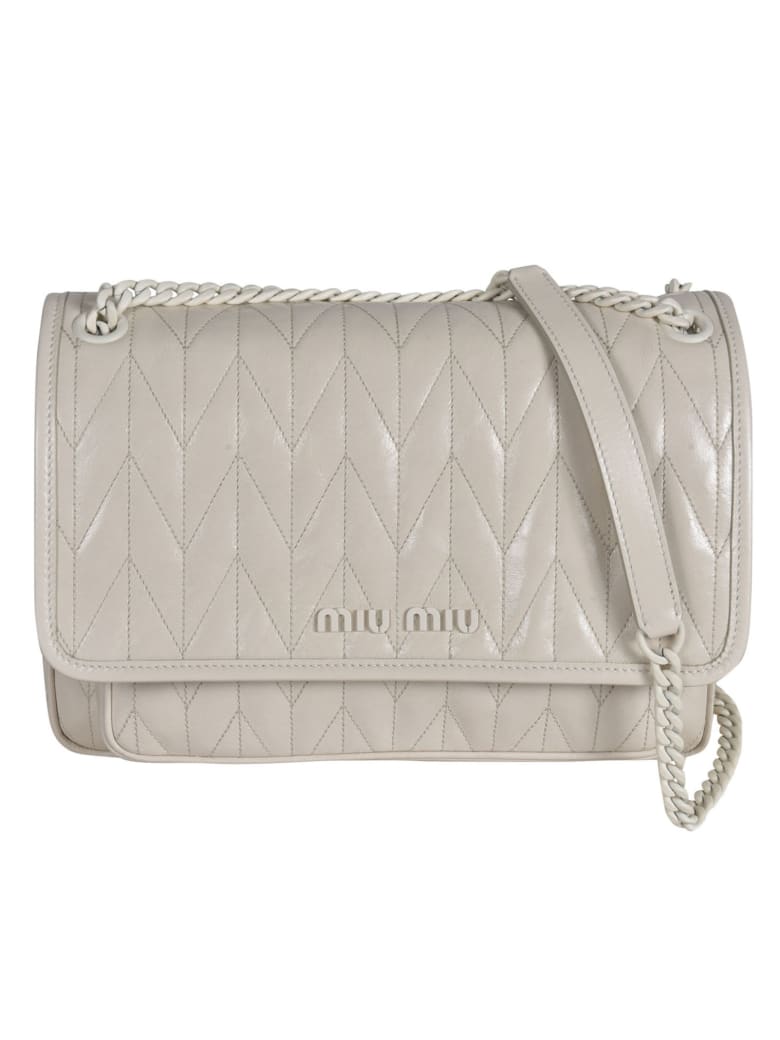 Miu Miu Patterned Flap Shoulder Bag - Talco