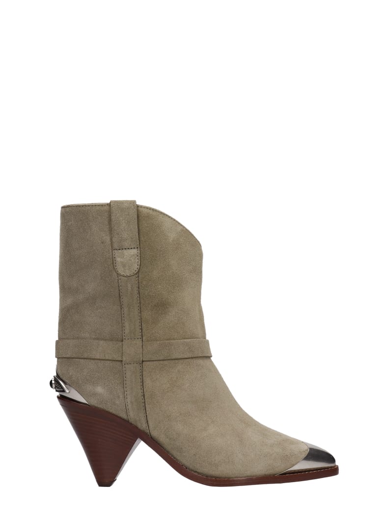 Isabel Marant Texan Ankle In Taupe Suede |