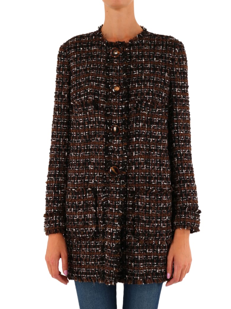 dolce gabbana tweed coat