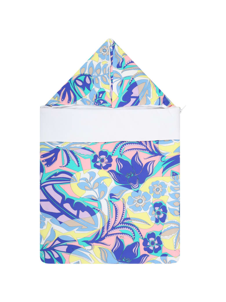 Emilio Pucci Multicolor Sleeping Bag For Babykids With Logo - Multicolor