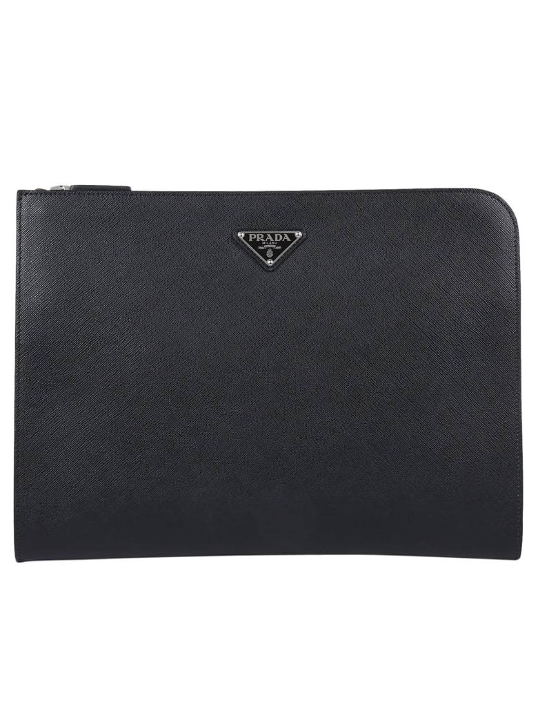 Prada Logo Document Holder - Nero