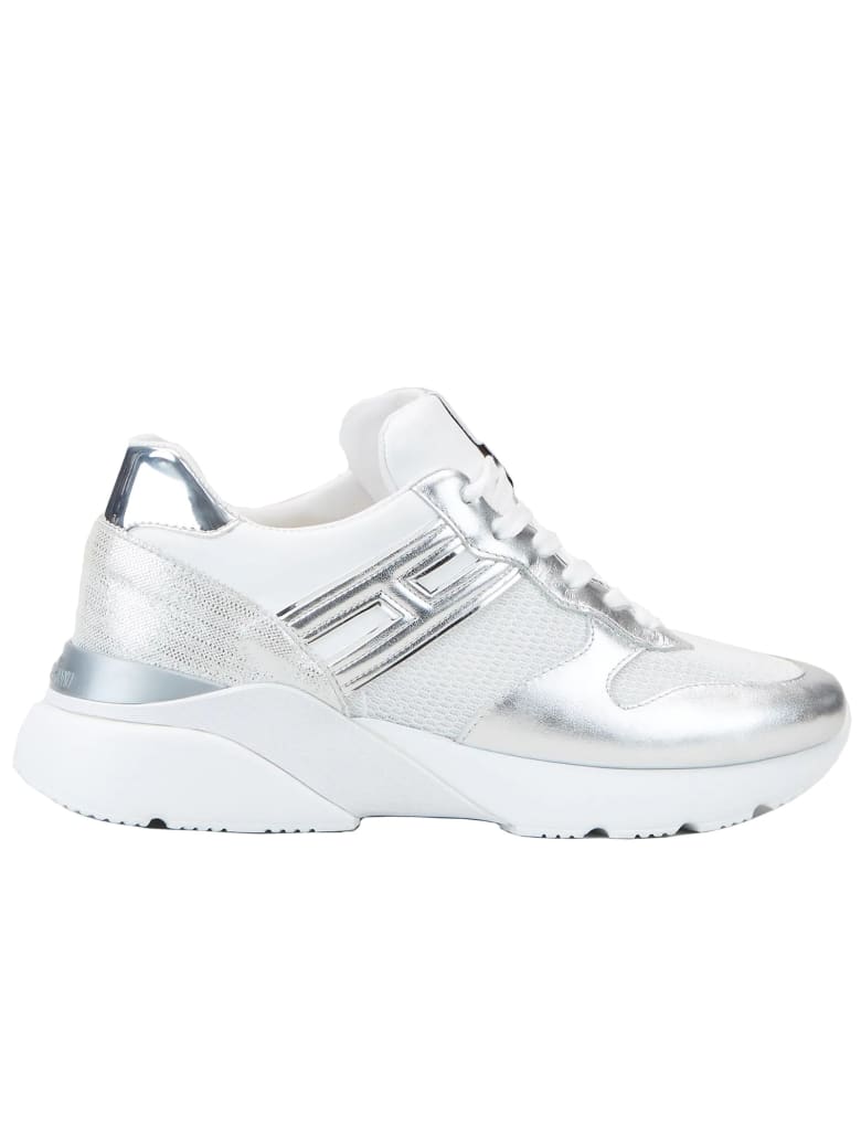Hogan White Silver Active One Sneakers | italist, ALWAYS LIKE A SALE